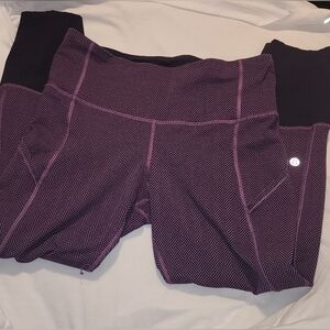 Women's Lululemon Rebel Crop Leggin in Purple Size 8